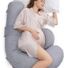 Momcozy Maternity Accessory Original F Shaped adjustable Maternity Pillow Grey - Maternity Pillow