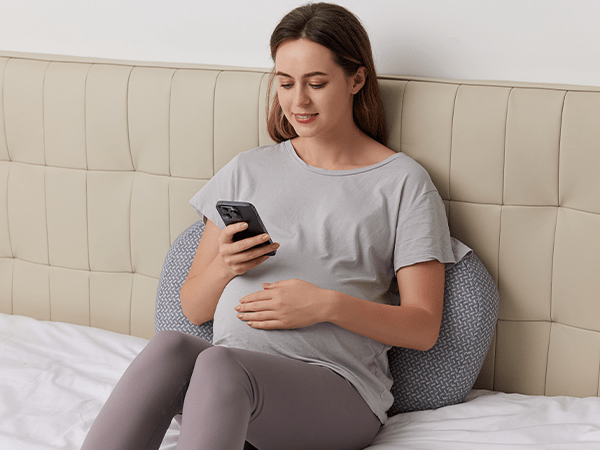 Momcozy Maternity Accessory Portable Maternity Pillow Grey - Maternity Pillow