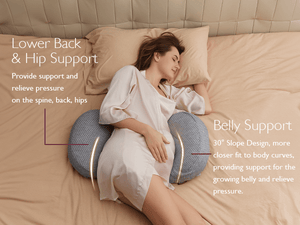 Momcozy Maternity Accessory Portable Maternity Pillow Grey - Maternity Pillow