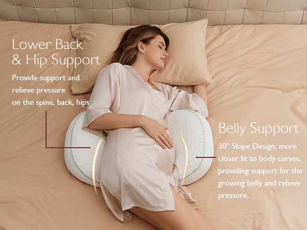 Momcozy Maternity Accessory Portable Maternity Pillow White - Maternity Pillow