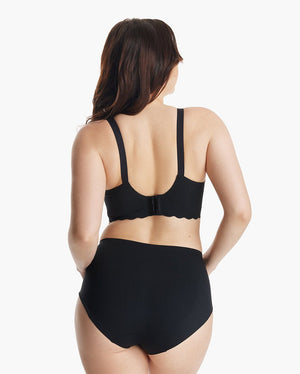 Momcozy Maternity Accessory Seamless Support Floral Nursing Bra - Black - S Maternity Nursing Bra