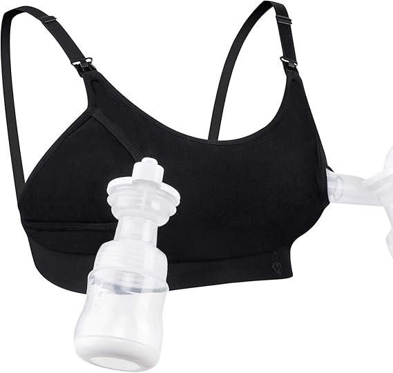 Momcozy Maternity Accessory YN08 - Hands - Free Pumping Bra - Black - XS Maternity Bra