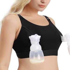 Momcozy Maternity Accessory YN08 - Hands - Free Pumping Bra - Black - XS Maternity Bra