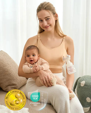 Momcozy Maternity Accessory YN08 - Hands - Free Pumping Bra - Skin - S Maternity Bra