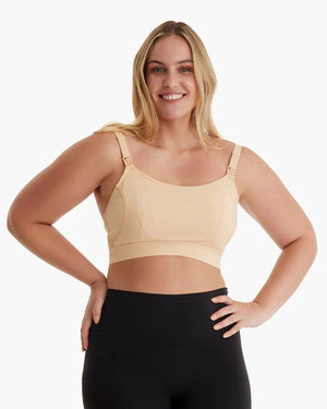 Momcozy Maternity Accessory YN08 - Hands - Free Pumping Bra - Skin - S Maternity Bra