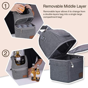 Momcozy Milk Bags  Multi - Function Breastmilk Cooler Bag Grey - Breastmilk Storage Bag