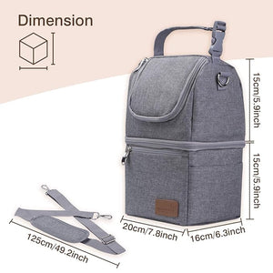 Momcozy Milk Bags  Multi - Function Breastmilk Cooler Bag Grey - Breastmilk Storage Bag