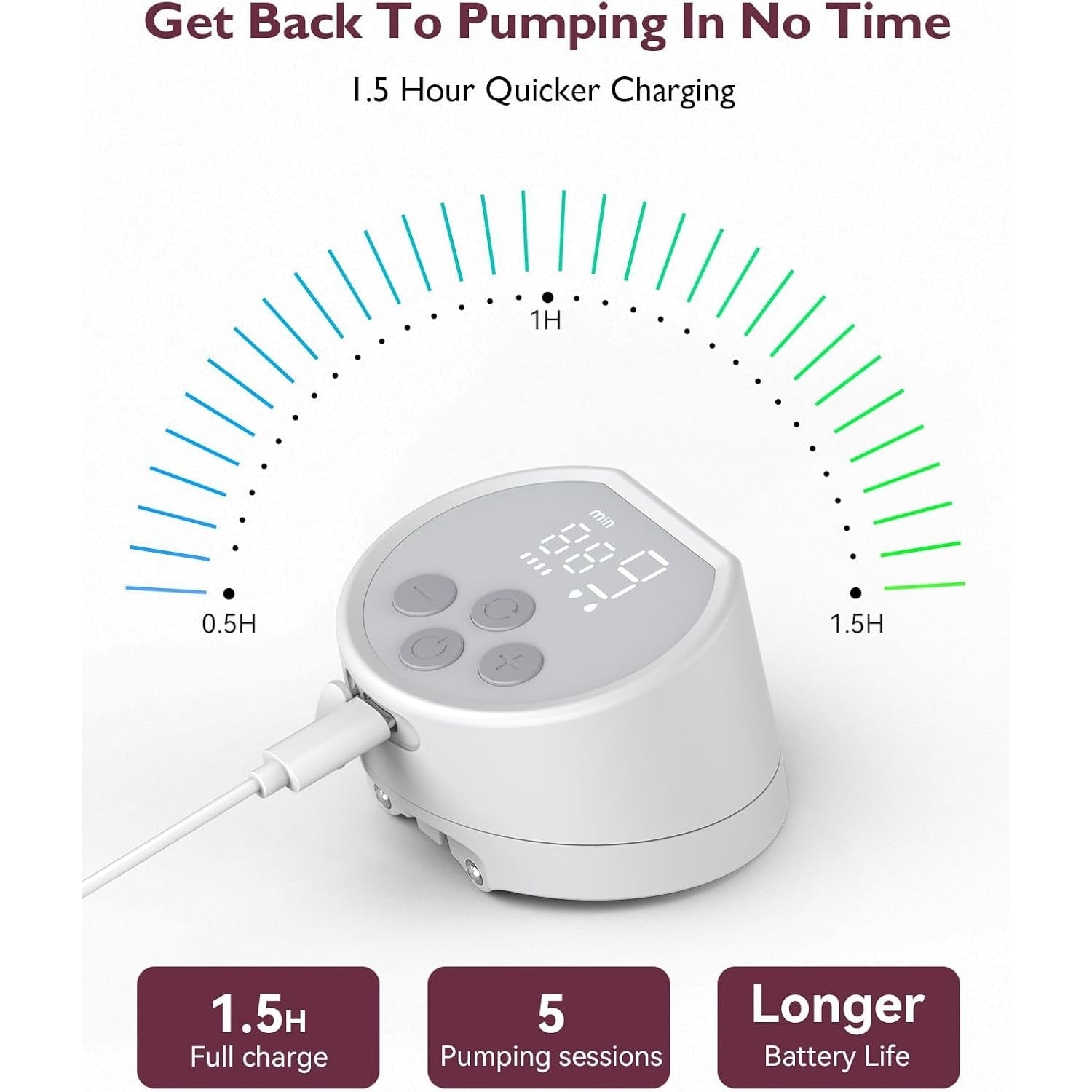 Momcozy S12 Pro Single Breast Pump White - BP056 - WH00BA