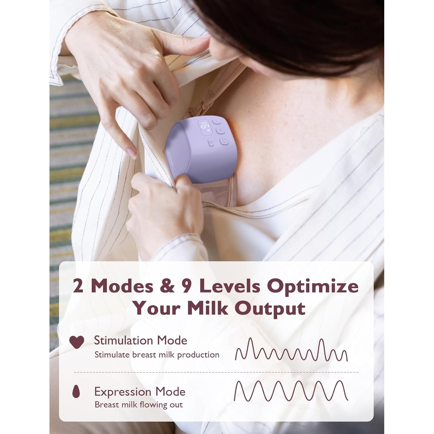 Momcozy S9 Pro Single Hands Free Breast Pump Purple - BP097 - PU00BA
