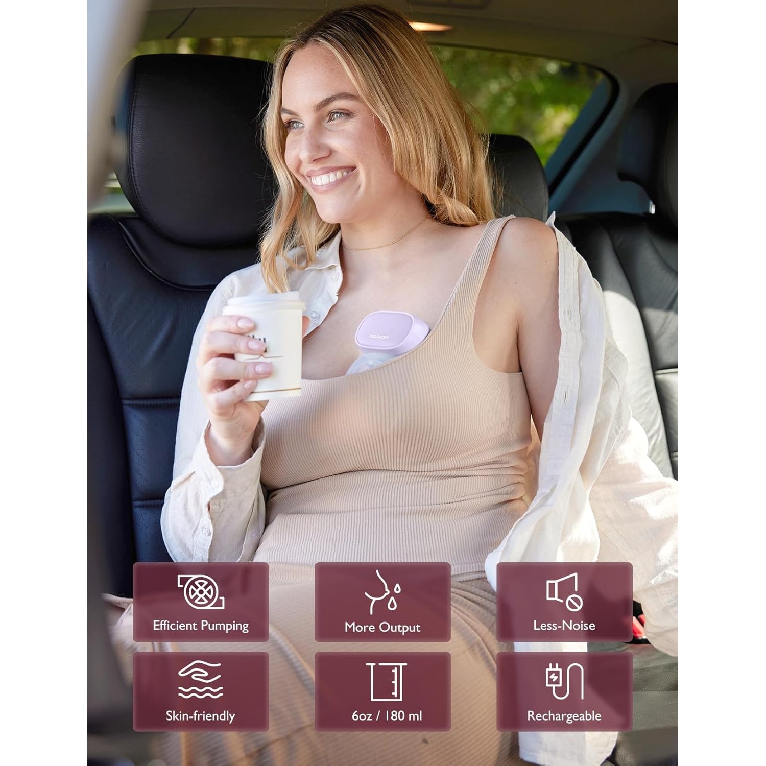 Momcozy S9 Pro Single Hands Free Breast Pump Purple - BP097 - PU00BA