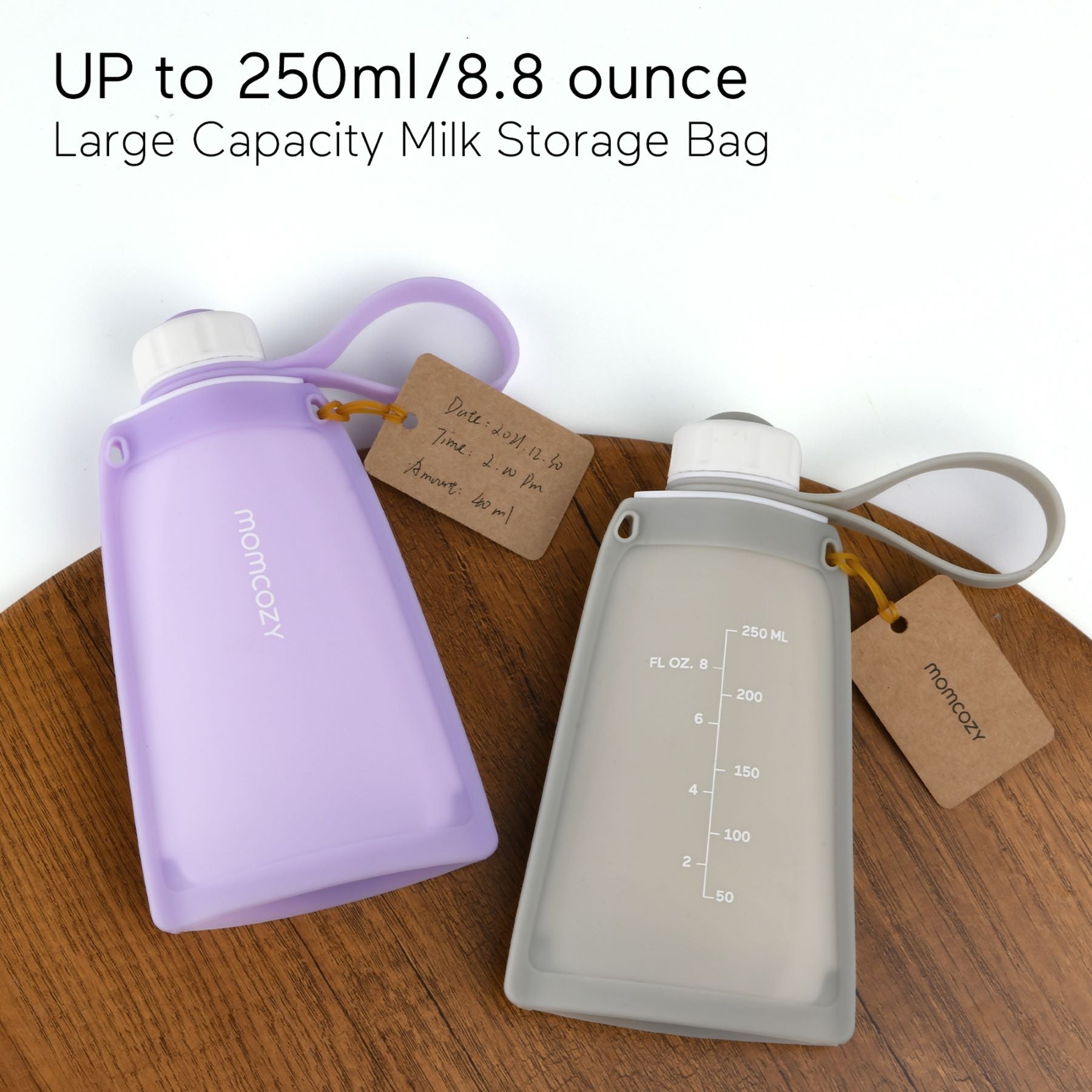 Momcozy Silicone Milk Storage Bags 2pcs Maternity Accessory Purple and White - MS010 - PY00NB
