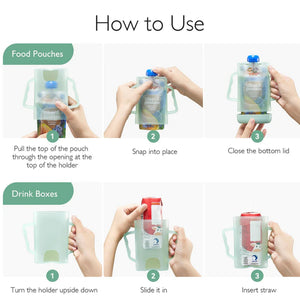 Momcozy Weaning Accessories Squeeze Pouch Holder Green - Feeding Essentials
