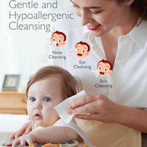 Gentle and Hypoallergic Saline wipes for Babies