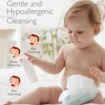 Momcozy Wipes Nose Saline Baby Wipes-for eye cleaning, Nose cleaning and skin cleaning