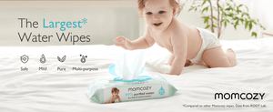 Momcozy Wipes Water Wipes - Extra Large Size Design - 720 Count 12 packs White - Baby Wipes