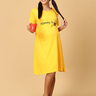 Mommy To Bee Maternity T- Shirt Dress