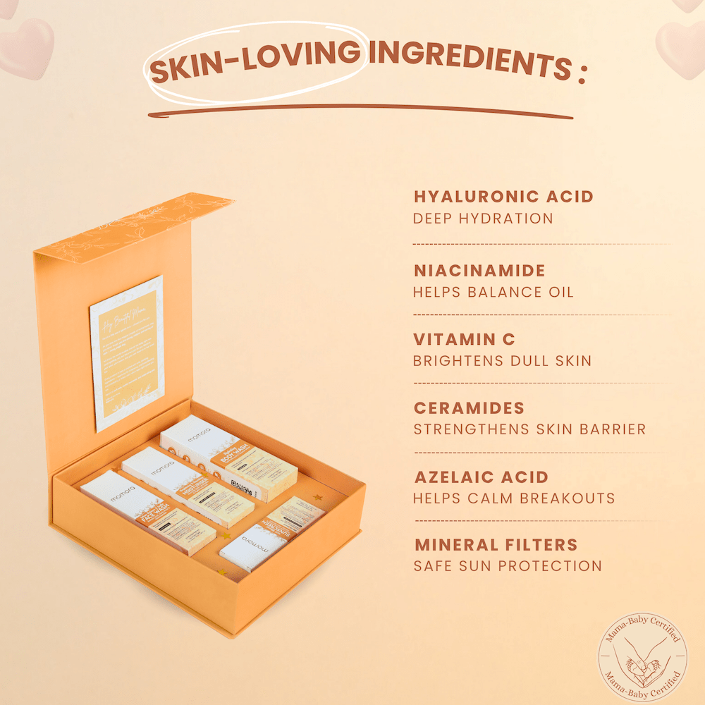 Momora Signature Pregnancy Safe Skincare Gift Hamper - Gift Box for Mom