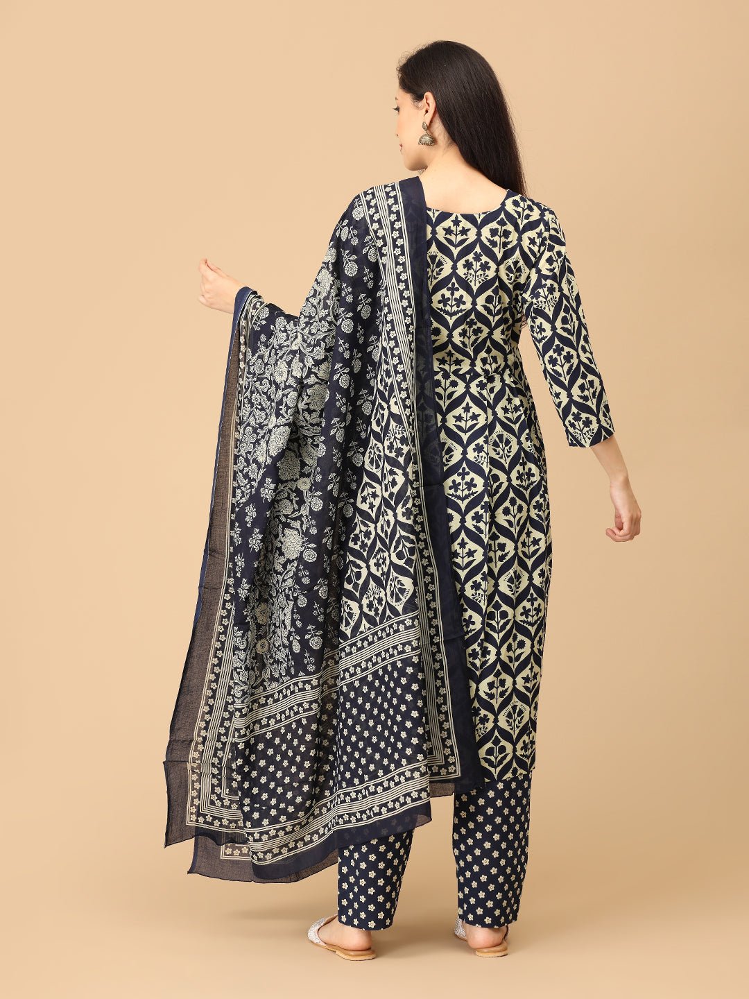 Monoblue Maternity and Nursing Kurta Set With Dupatta - MEW - SK - MNBL - S