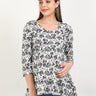 Monochrome Charm Maternity and Nursing Top - MAT-MNCHM-S