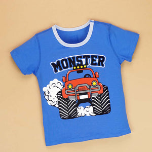 Monster Truck soft Cotton Joggers Nightsuit set for Kids - 2 - 3 Years Nightsuits