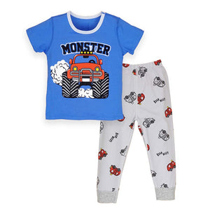 Monster Truck soft Cotton Joggers Nightsuit set for Kids - 2 - 3 Years Nightsuits