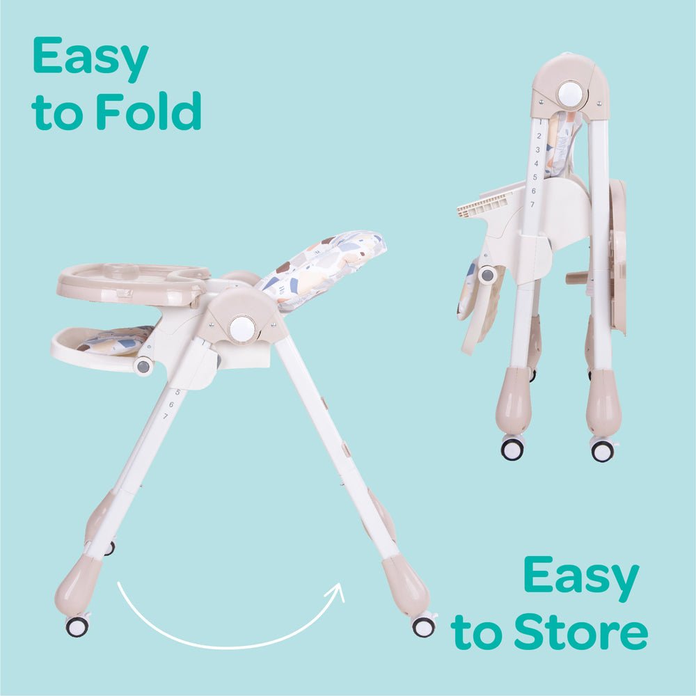 Moon Apex High Chair White & Pink 6 months to 3 years - MNNSHC17