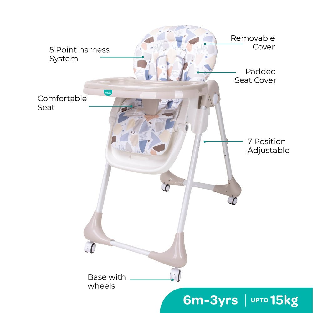 Moon Apex High Chair White & Pink 6 months to 3 years - MNNSHC17