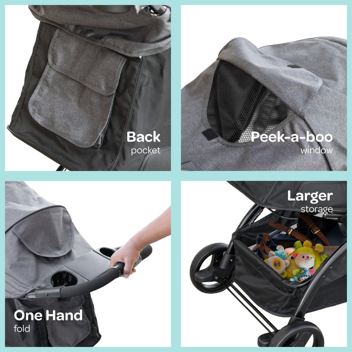 Moon Aria Go Travel System Black - MNNPRMT45