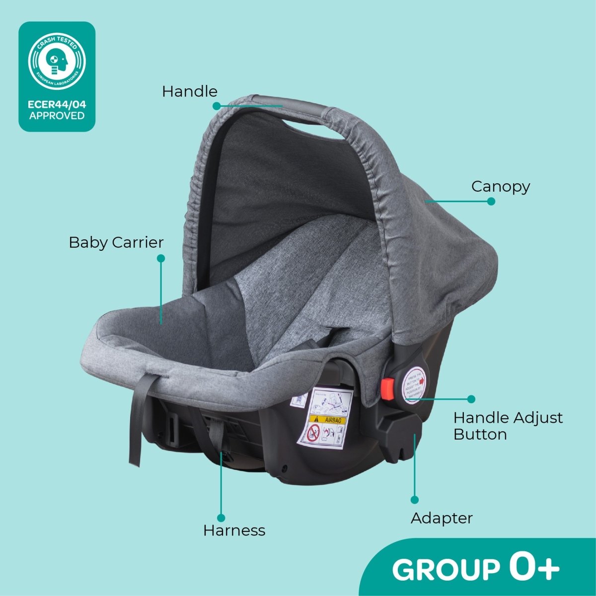 Moon Aria Go Travel System Black - MNNPRMT45