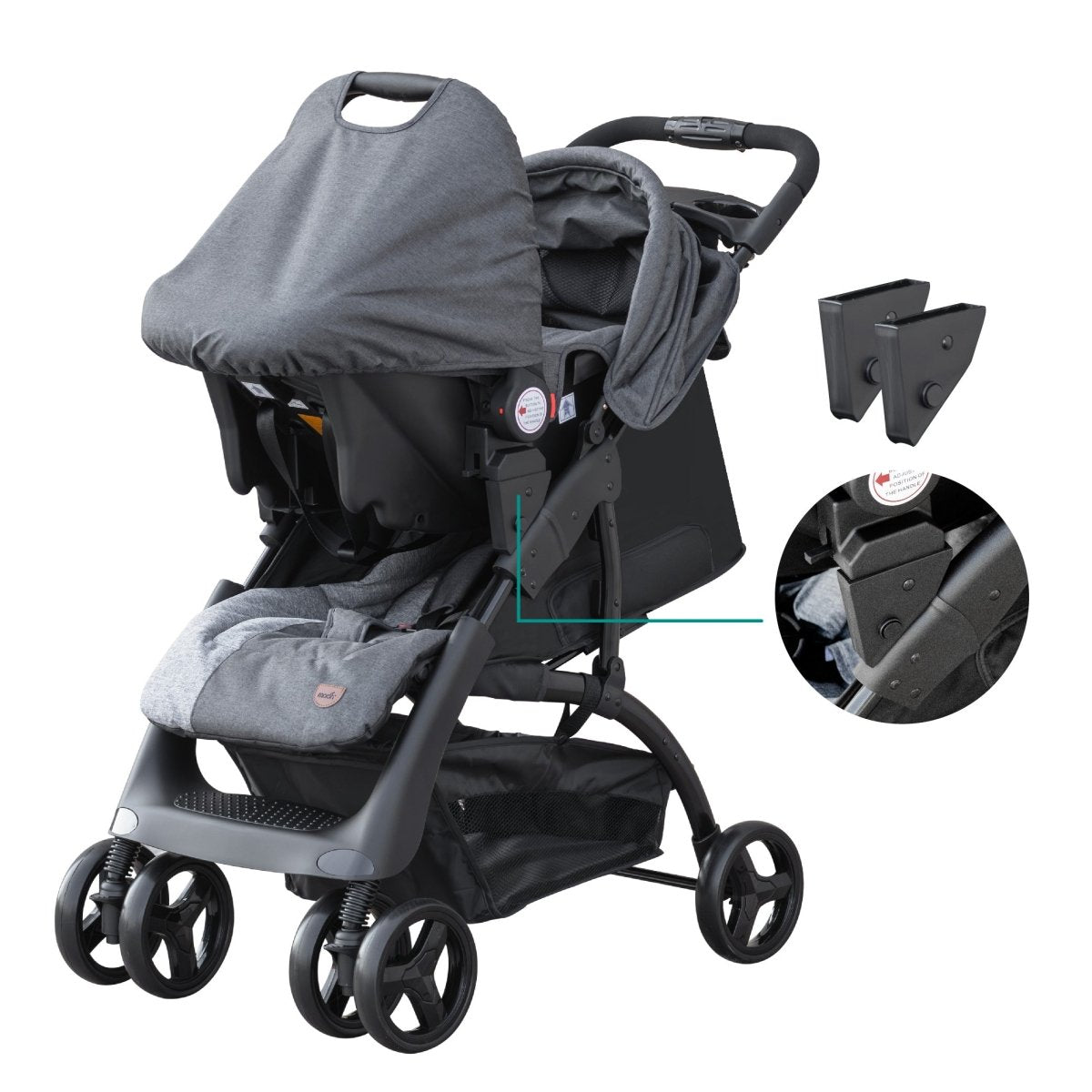 Moon Aria Go Travel System Black - MNNPRMT45