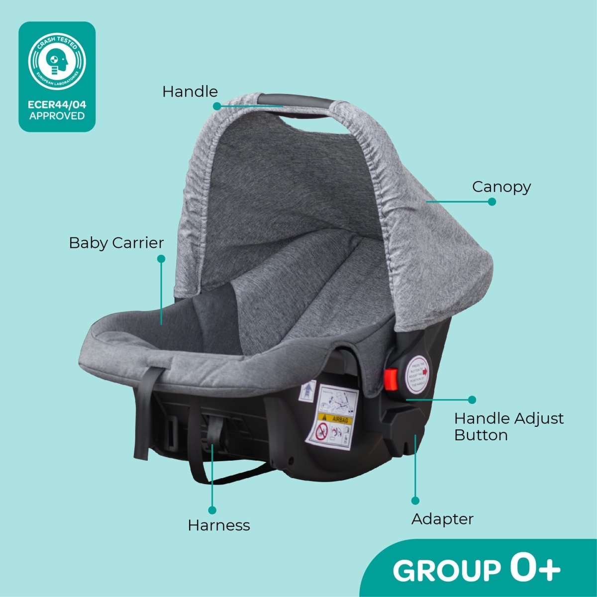 Moon Aria Go Travel System Dark Grey - MNNPRMT44