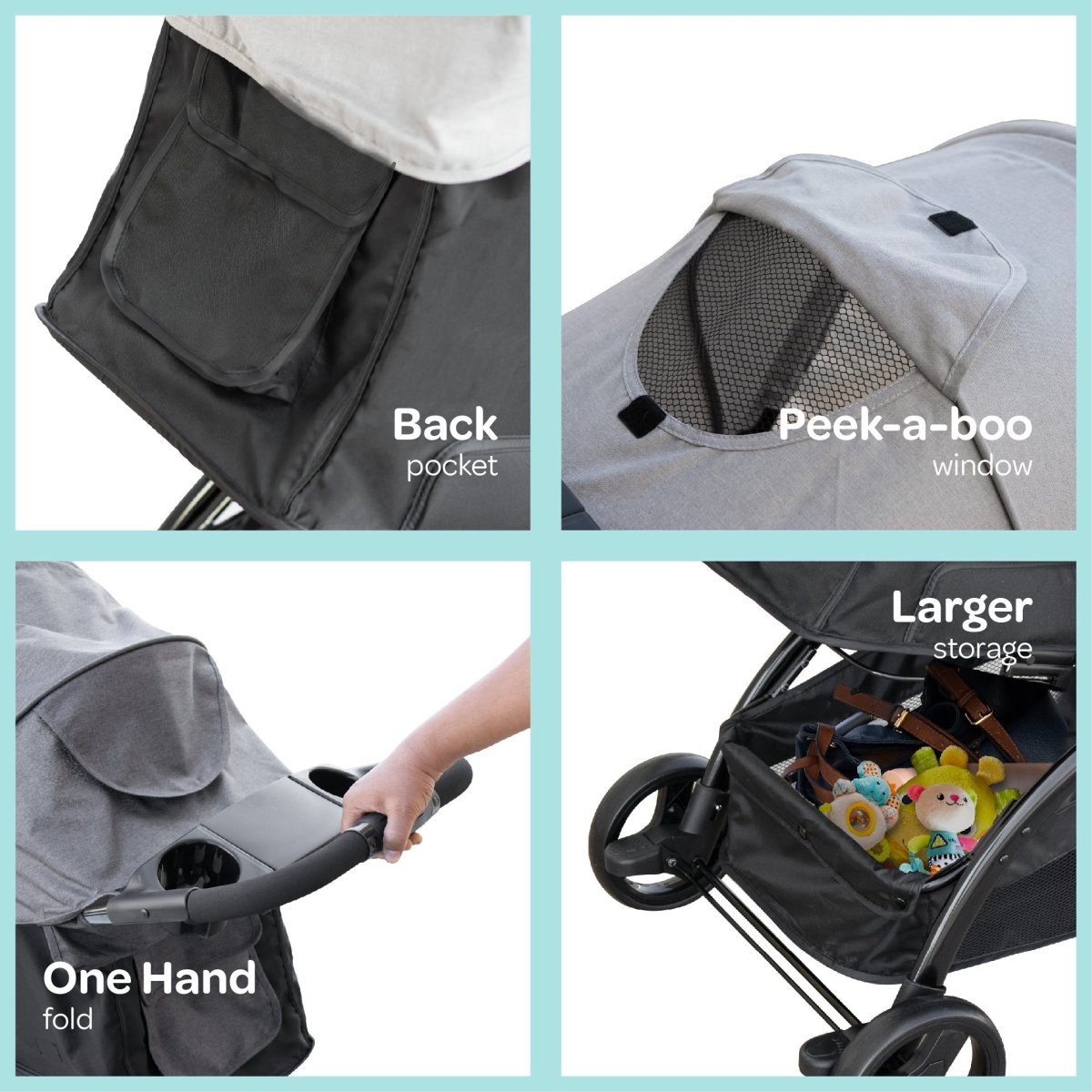 Moon Aria Go Travel System Lite Grey - MNNPRMT46