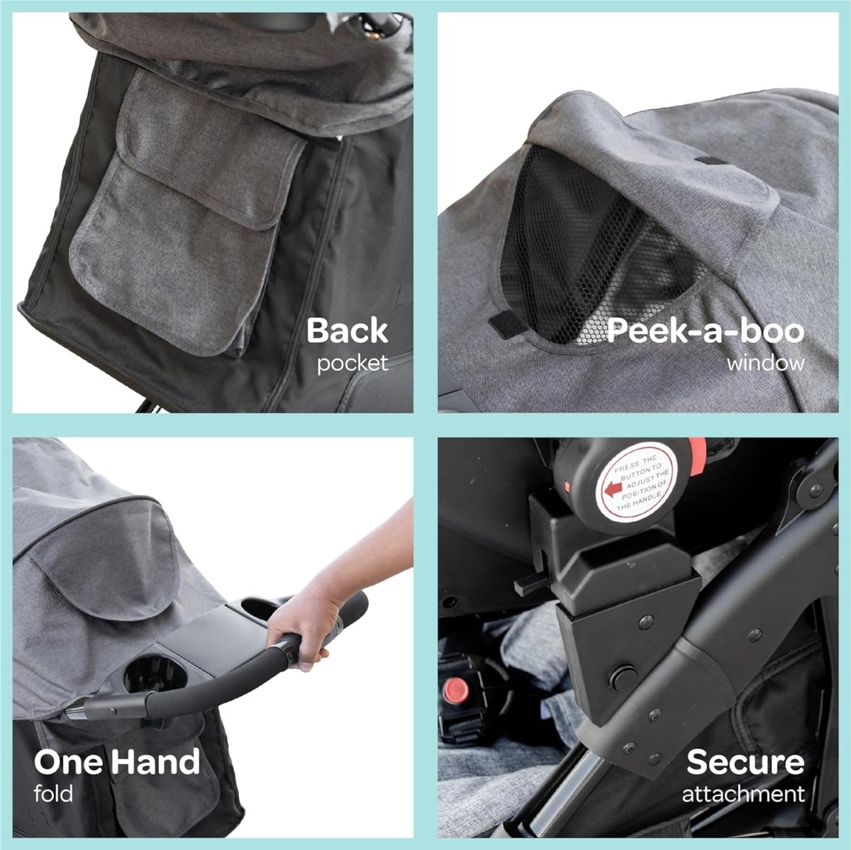 Moon Aria Stroller Black - MNNPRMT48