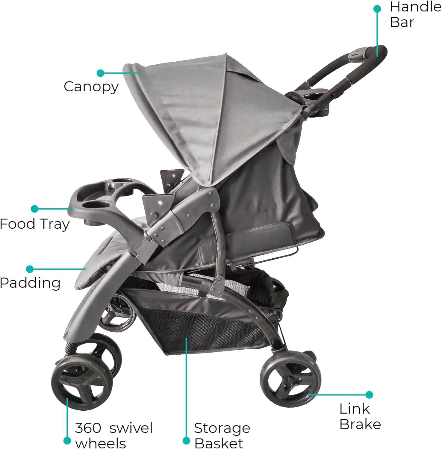 Moon Aria Stroller Black - MNNPRMT48