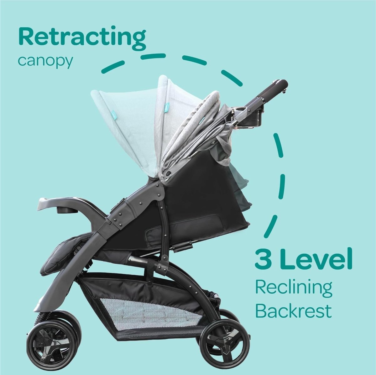 Moon Aria Stroller Dark Grey - MNNPRMT47