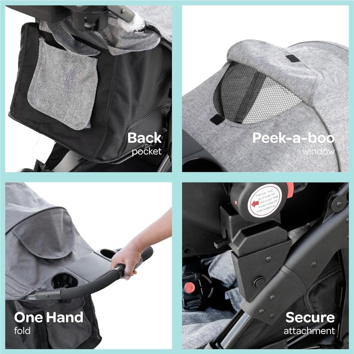 Moon Aria Stroller Dark Grey - MNNPRMT47