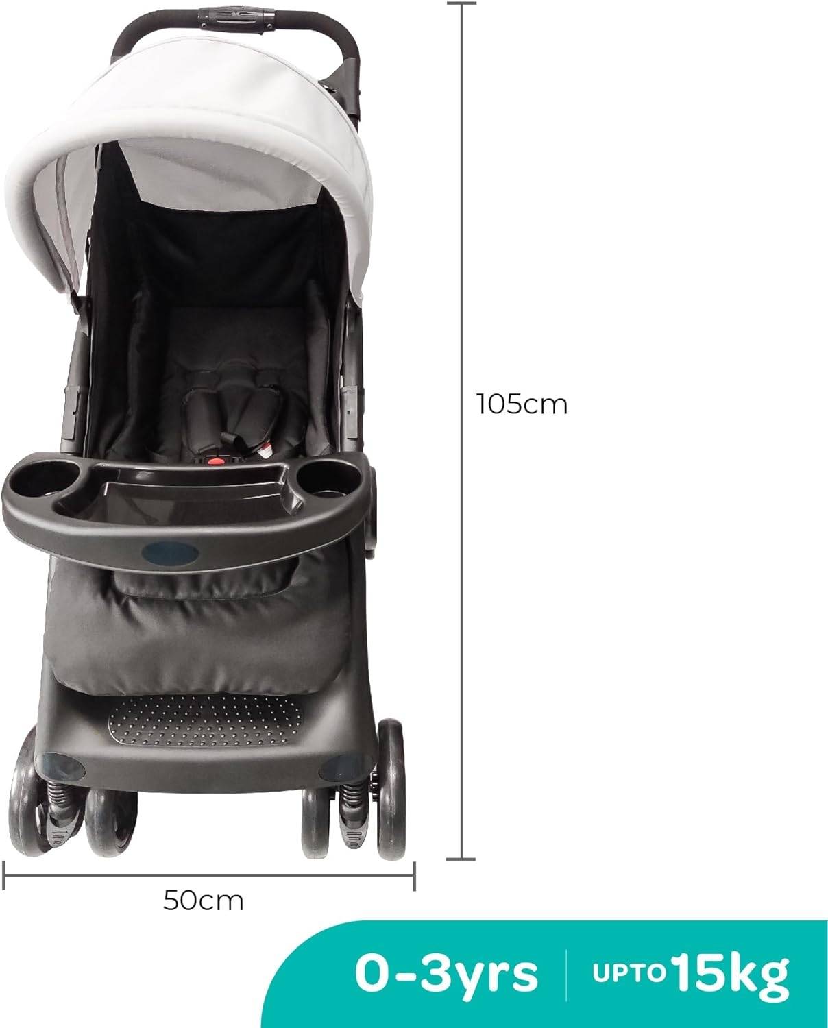 Moon Aria Stroller Lite Grey - MNNPRMT49