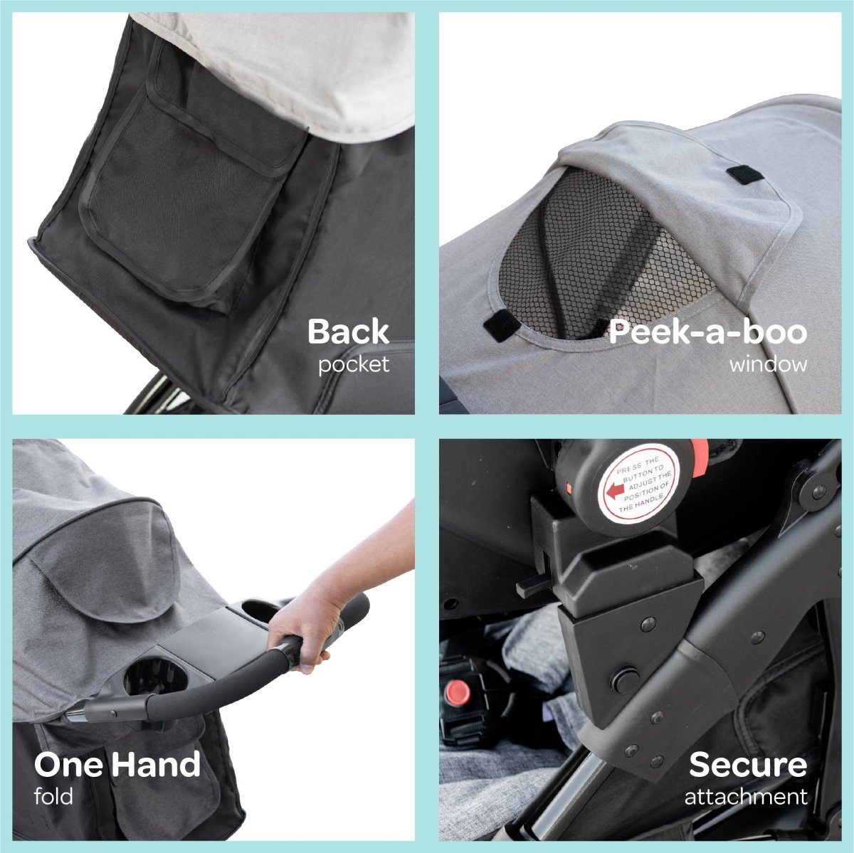 Moon Aria Stroller Lite Grey - MNNPRMT49