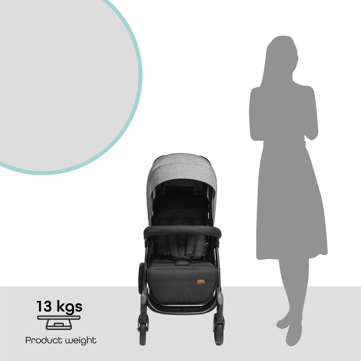 Moon Dios Stroller Grey - MNBGSGY13