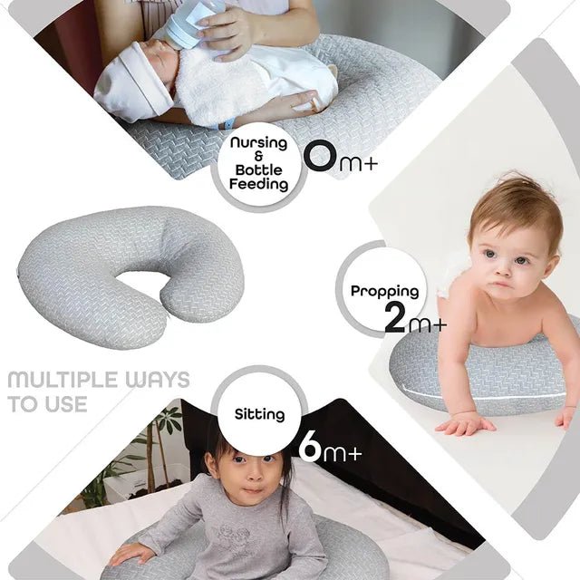 Moon Feeding Pillow with Bamboo Rayon Maternity Accessories Grey - MNSFPMT04