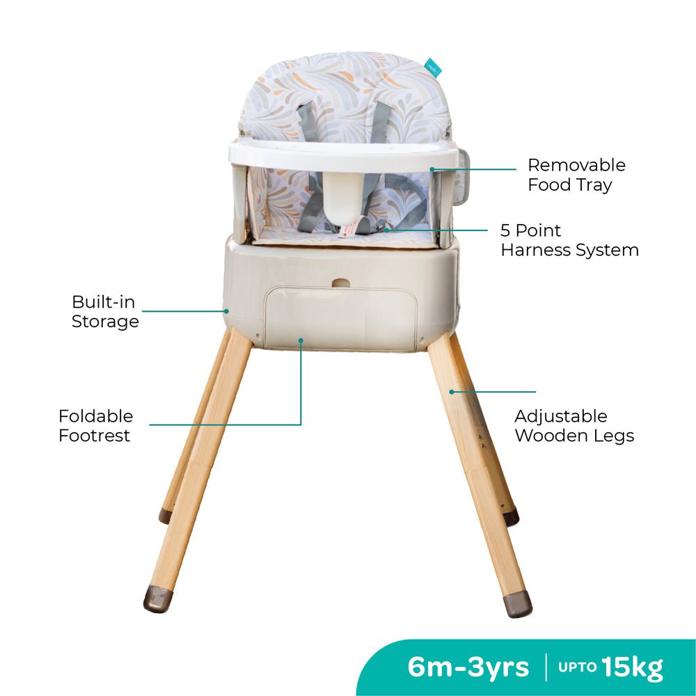 Moon High Chair Beige 6 months to 3 years - MNNSHC15