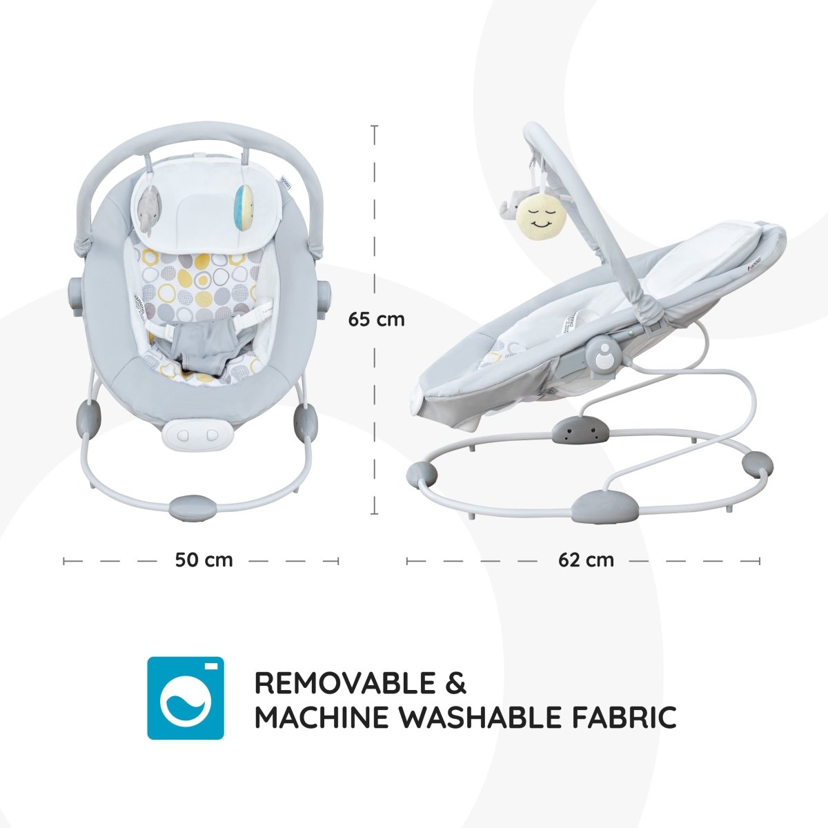 Moon Hopper Bouncer Grey - MNNBOMT05