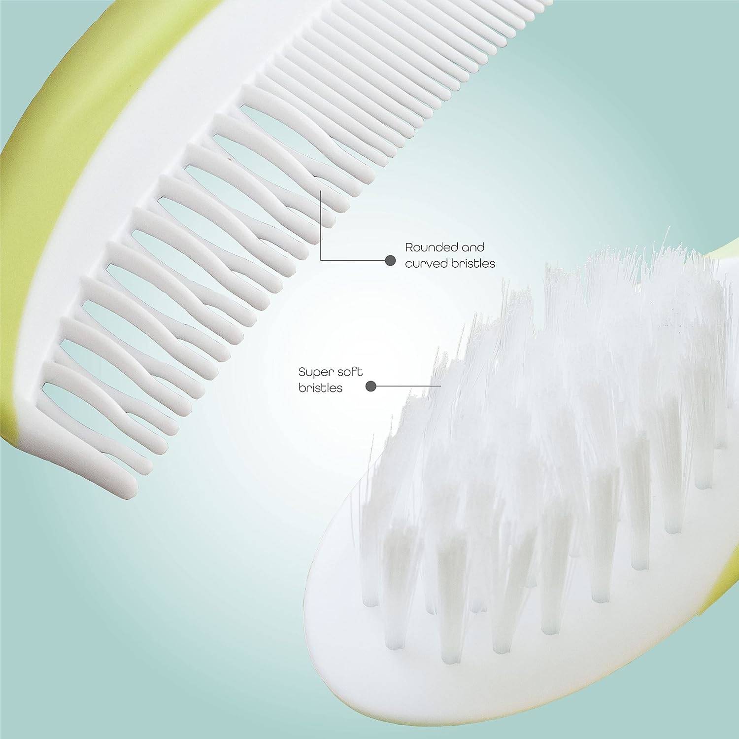 Moon Infant Brush & Comb Set Grooming Green - MNBSHGR04