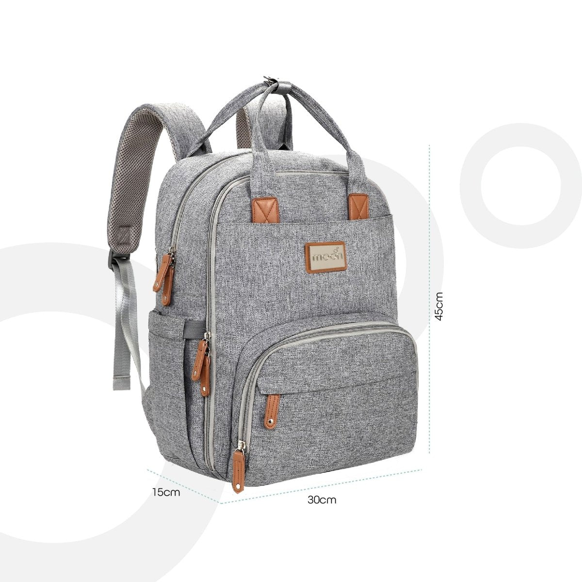 Moon Kary Me Diaper Bags Grey - MNADBGY03
