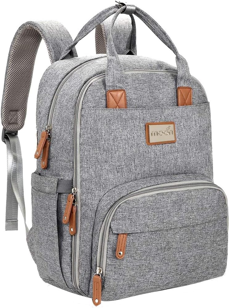 Moon Kary Me Diaper Bags Grey - MNADBGY03