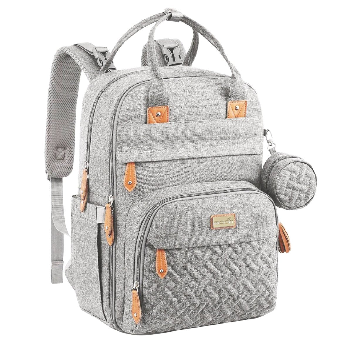 Moon KaryMe with pacifier case Diaper Bags Grey - MNADBGY01