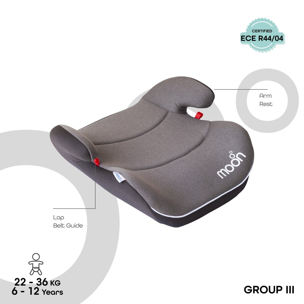 Moon Kido Booster Seat Brown - MNNCSBR38