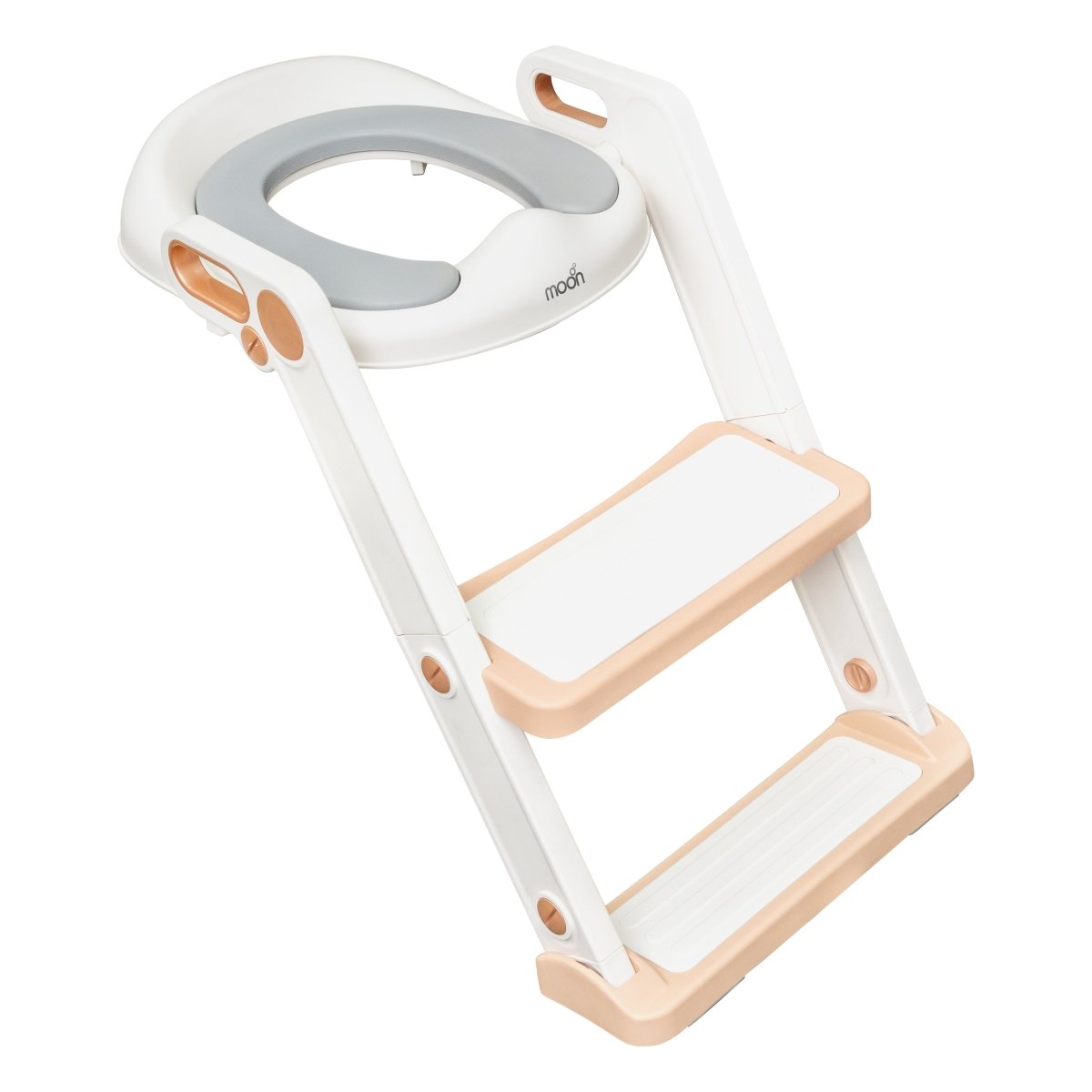 Moon Kids Step Stool Potty Trainer Seat Potty Training White and gold - MNNSPT06