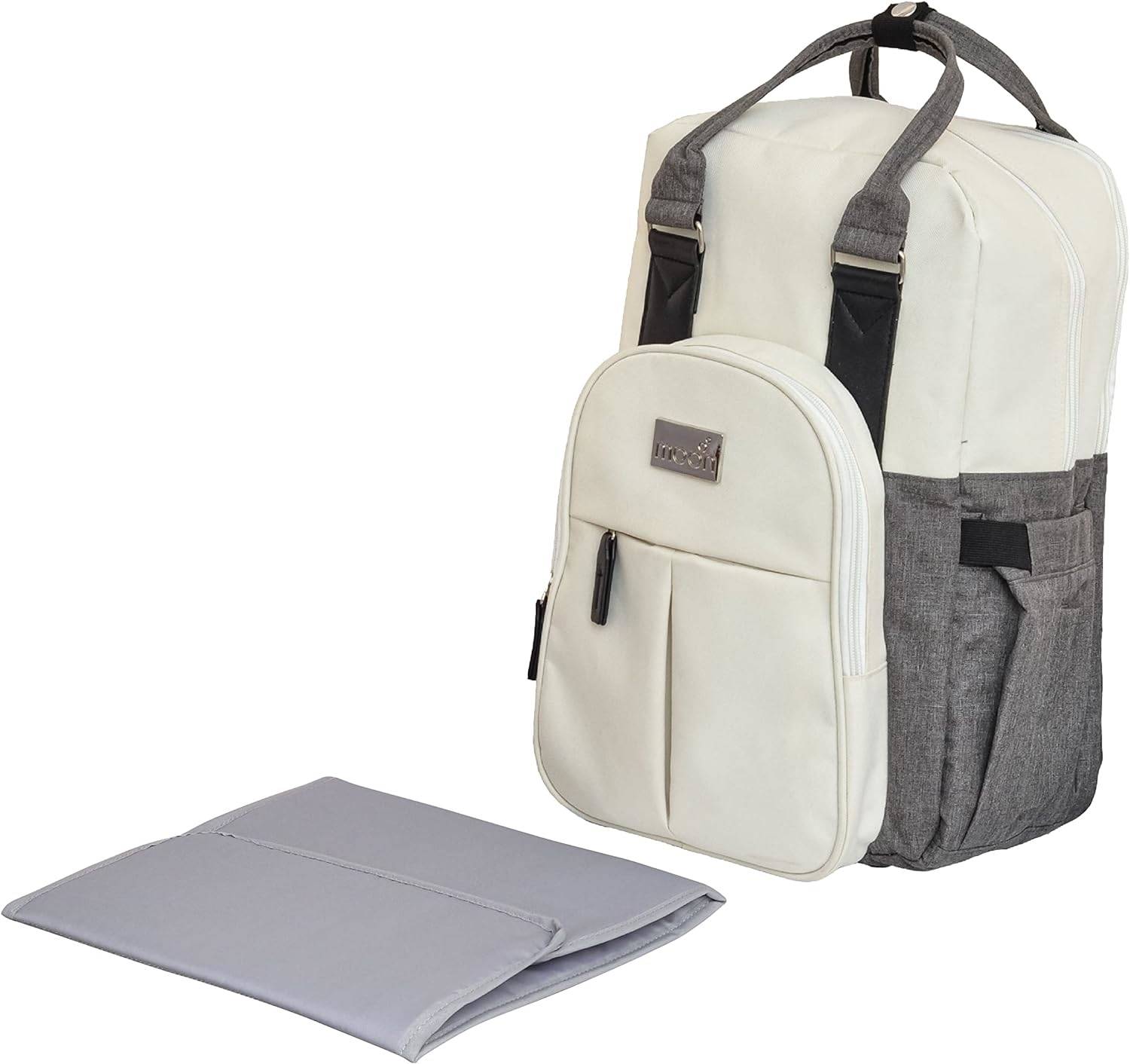 Moon Luca Diaper Bags White & Grey - MNNDBMT05