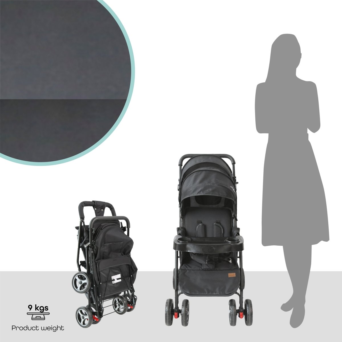 Moon Magnum Stroller Black - MNBGTBK14